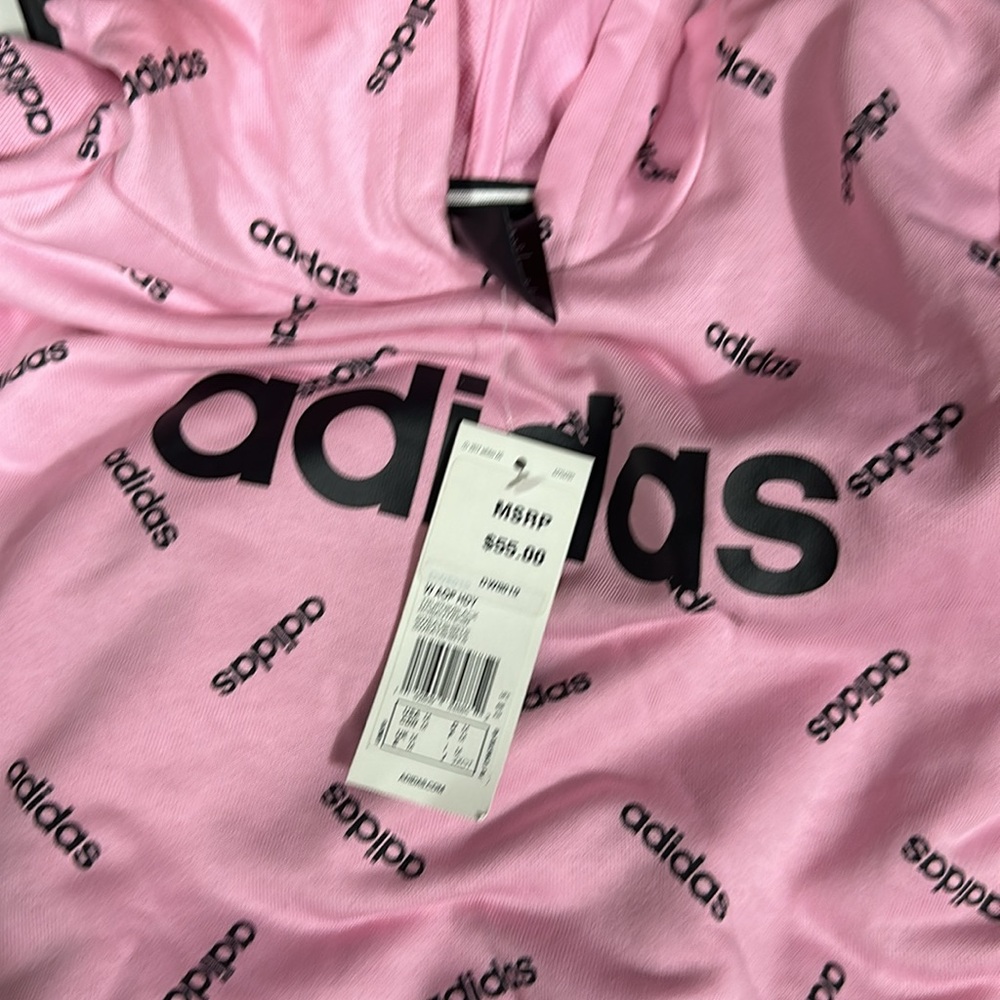 Adidas Women's Logo-Print Tunic Hoodie NWT Size M - Picture 2 of 5